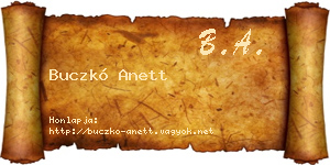 Buczkó Anett névjegykártya